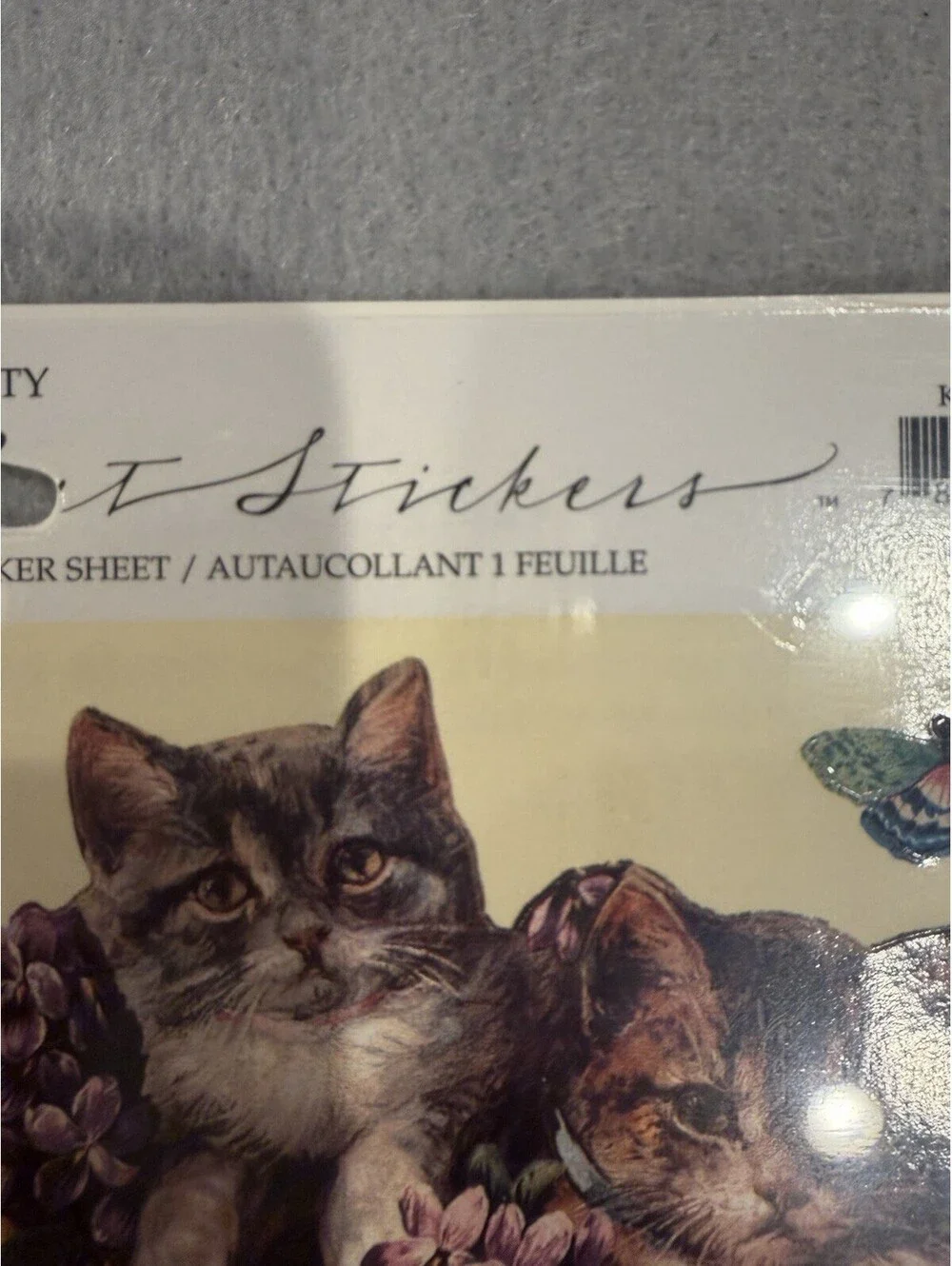 Vtg Cat Stickers Set Of 3 Packs New Sealed